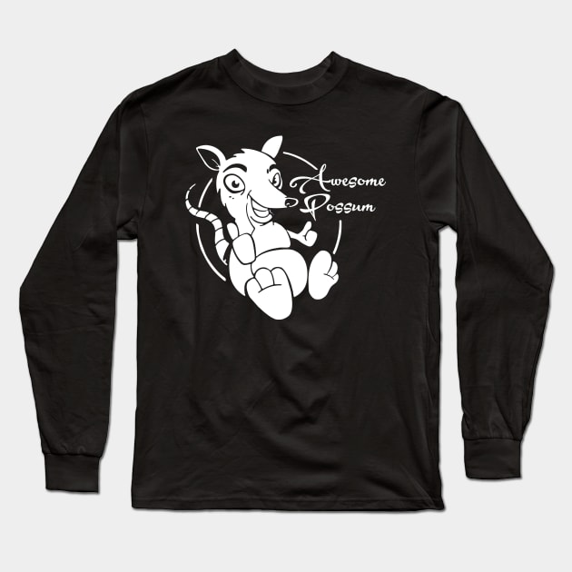 Awesome Possum Long Sleeve T-Shirt by LandriArt